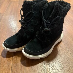 Sorel Black and White Kids Boots
